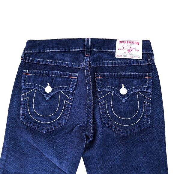 True Religion Jeans Size 34 RICKY Corduroy Blue - Picture 12 of 12